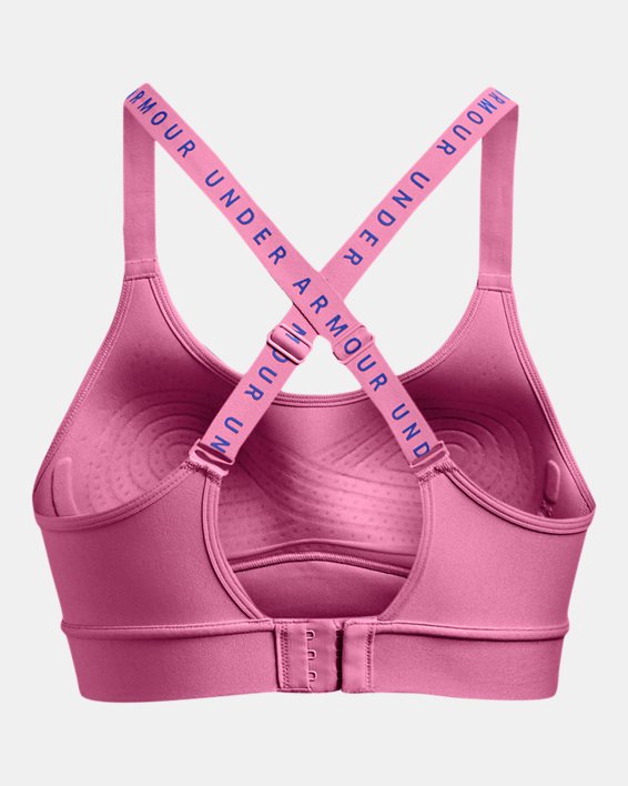 Damen UA Infinity Mid Sport-BH, Pink, pdpMainDesktop image number 11